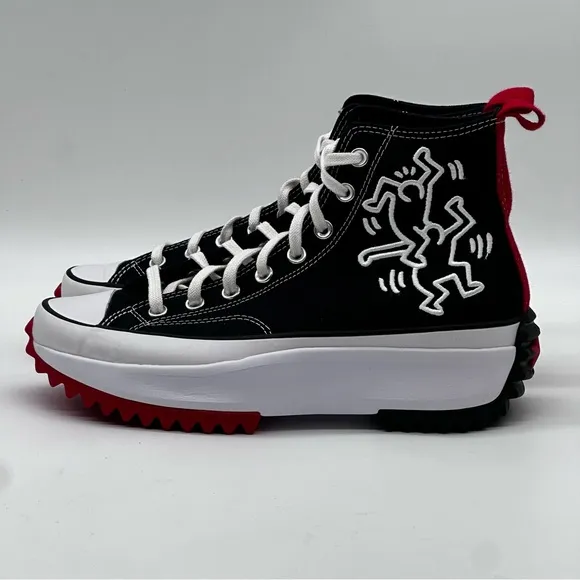Converse X Keith Haring Run Star Platform Sneakers. Size 10.5