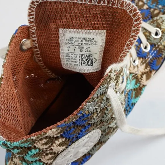 Converse X Missoni Chuck Taylor All Star High Top Sneakers - Size 9