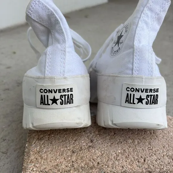 Converse All Star White High-Top Lugged Sneakers