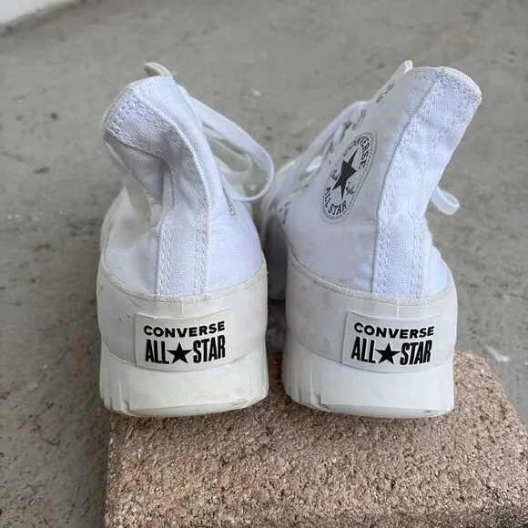 Converse All Star White High-Top Lugged Sneakers
