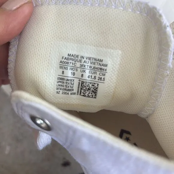 Converse All Star White High-Top Lugged Sneakers