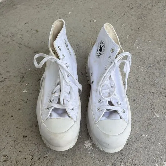 Converse All Star White High-Top Lugged Sneakers