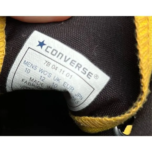 Converse Chuck Taylor All Star Bumblebee Yellow &amp; Black Men High Top Sneakers 10