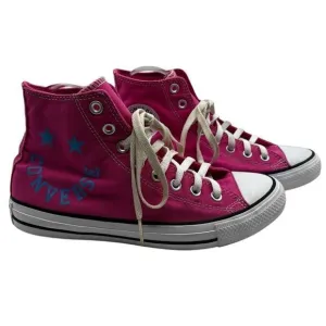 Converse Chuck Taylor All Star High Top Sneakers 'Smiley - Mod Pink' Women’s 9.5