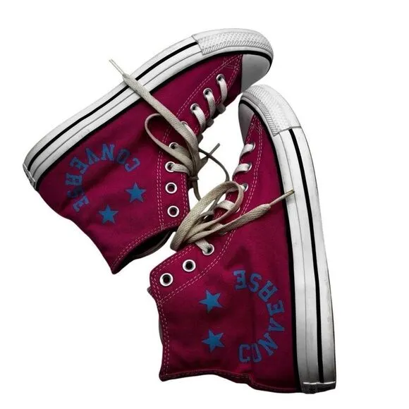 Converse Chuck Taylor All Star High Top Sneakers 'Smiley - Mod Pink' Women’s 9.5