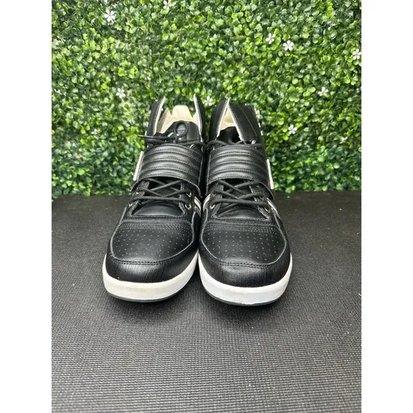 Coogi Shoes Leather Black Sneakers high-top with white accents