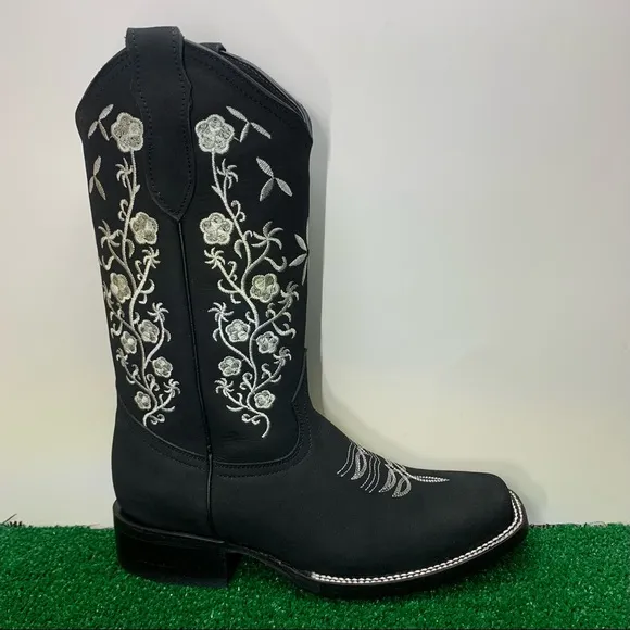 COPY - WOMEN'S WESTERN RODEO COWGIRL BOOTS GENUINE LEATHER LADIES BOTA VAQUERA …