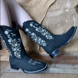 COPY - WOMEN'S WESTERN RODEO COWGIRL BOOTS GENUINE LEATHER LADIES BOTA VAQUERA …