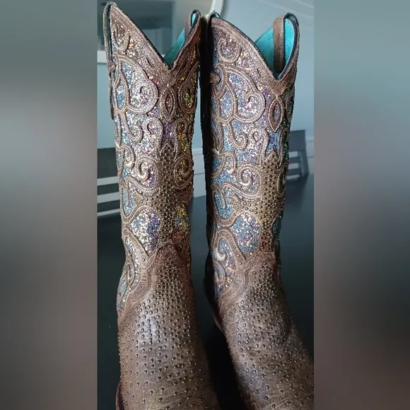 Corral Glitter Inlay Boots