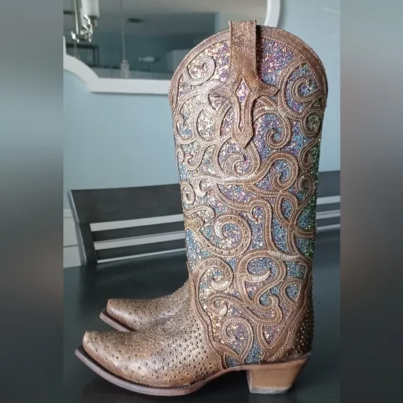 Corral Glitter Inlay Boots