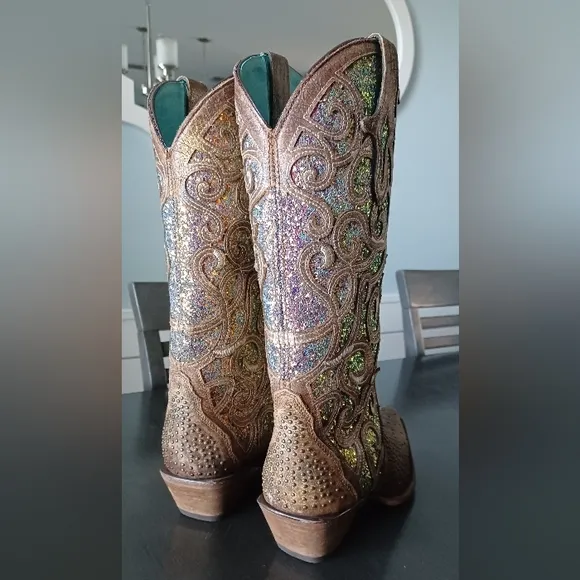 Corral Glitter Inlay Boots