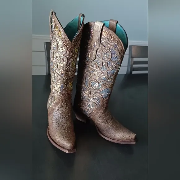 Corral Glitter Inlay Boots