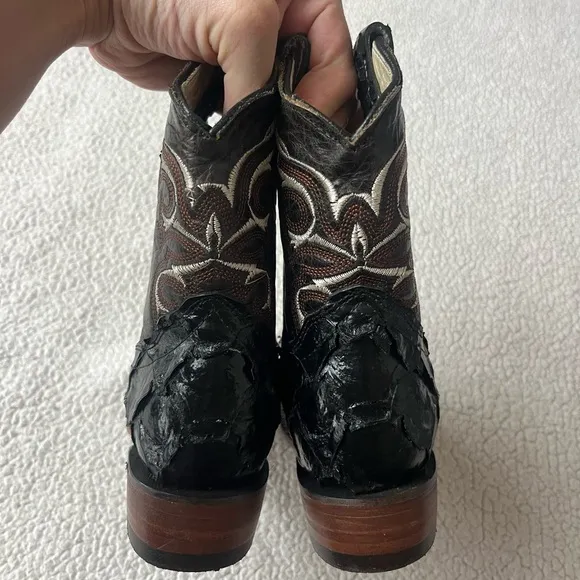 CORRAL PIRARUCU WESTERN COWBOY SQUARE TOE BOOTS SIZE 13 LITTLE BOY / GIRL