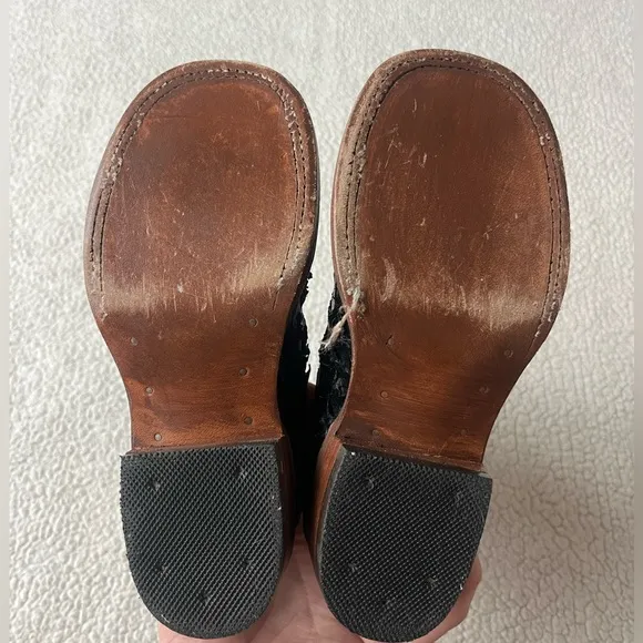 CORRAL PIRARUCU WESTERN COWBOY SQUARE TOE BOOTS SIZE 13 LITTLE BOY / GIRL
