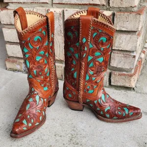 Corral Tooled Leather Boots