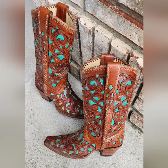 Corral Tooled Leather Boots