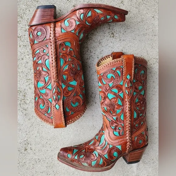 Corral Tooled Leather Boots