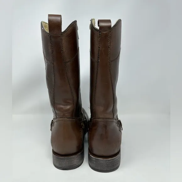 Corral Western Boots Leather Strap Zip Closure Brown G1404 Men's Size 9.5