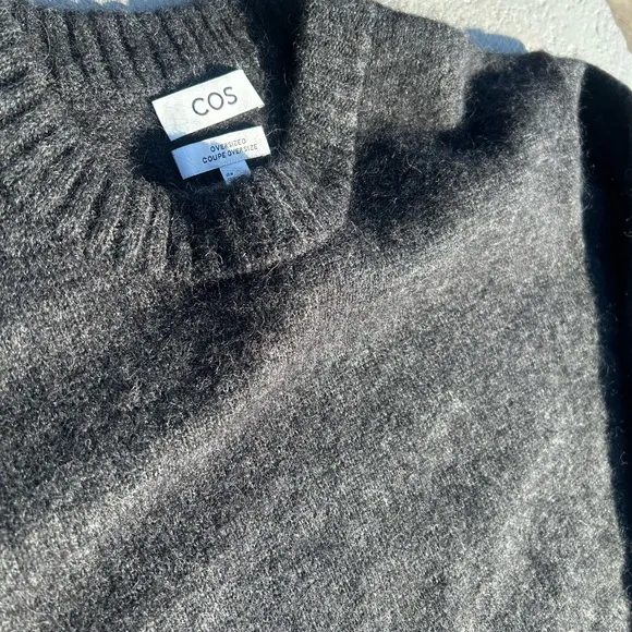 COS Men's Alpaca Wool Blend Oversized Crew Sweater