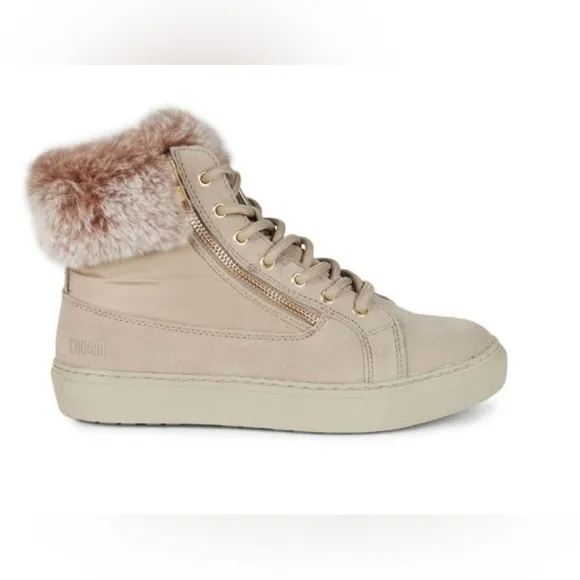 COUGAR Danica Rabbit Fur-Trim High-Top Sneakers