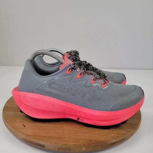Craft CTM Ultra Carbon Trail Womens Pink Gray Shoes Sneakers Running Size 9.5