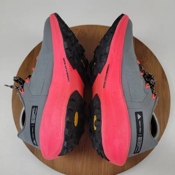 Craft CTM Ultra Carbon Trail Womens Pink Gray Shoes Sneakers Running Size 9.5