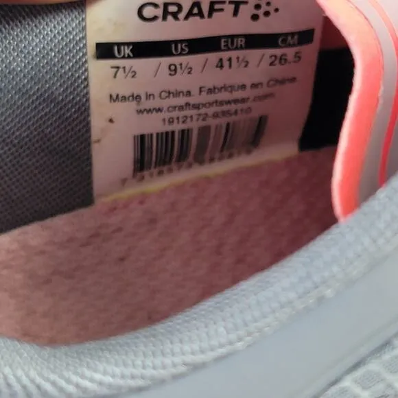 Craft CTM Ultra Carbon Trail Womens Pink Gray Shoes Sneakers Running Size 9.5