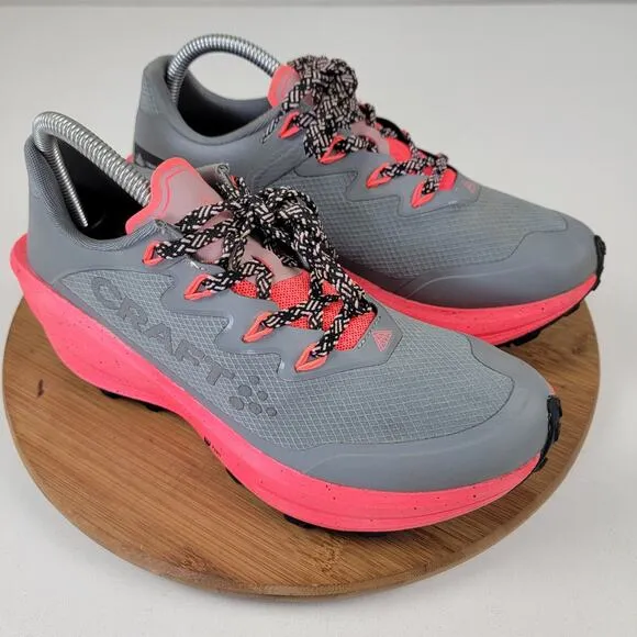 Craft CTM Ultra Carbon Trail Womens Pink Gray Shoes Sneakers Running Size 9.5