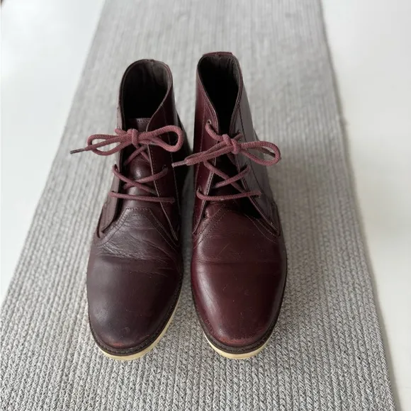 CREVO Oxblood Brown Bordo Leather Boots Size 11