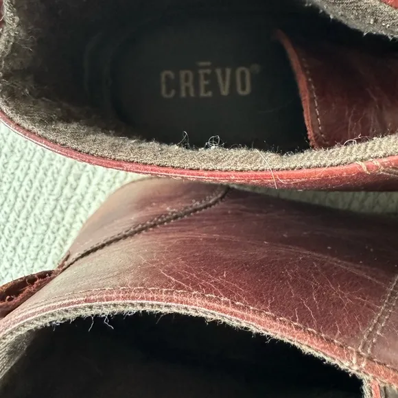 CREVO Oxblood Brown Bordo Leather Boots Size 11