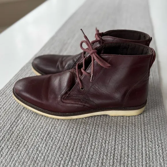 CREVO Oxblood Brown Bordo Leather Boots Size 11