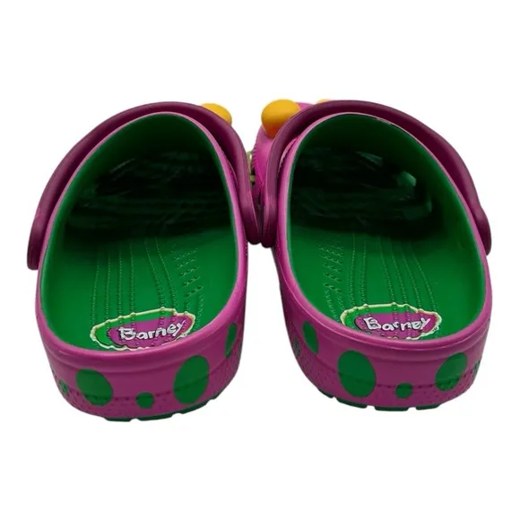 Crocs Barney Classic Clogs KIDS Size J 2 Slip On Shoes I Love You You Love Me
