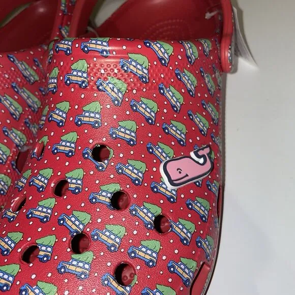 Crocs Classic Clogs Slip On Holiday Vineyard Vines Mens 11 Womens 12.5 Christmas