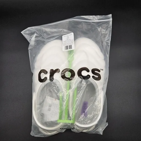 Crocs‎ Classic (Mens Size 12) Lined Overpuff Clogs White Sandals Warm Shoes New