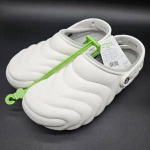Crocs‎ Classic (Mens Size 12) Lined Overpuff Clogs White Sandals Warm Shoes New