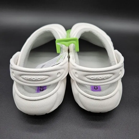 Crocs‎ Classic (Mens Size 12) Lined Overpuff Clogs White Sandals Warm Shoes New