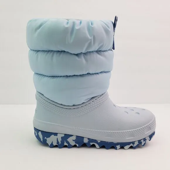 Crocs Classic Neo Puff Boot Toddler Size 11 Lt Blue Warm Winter Boot Shoes