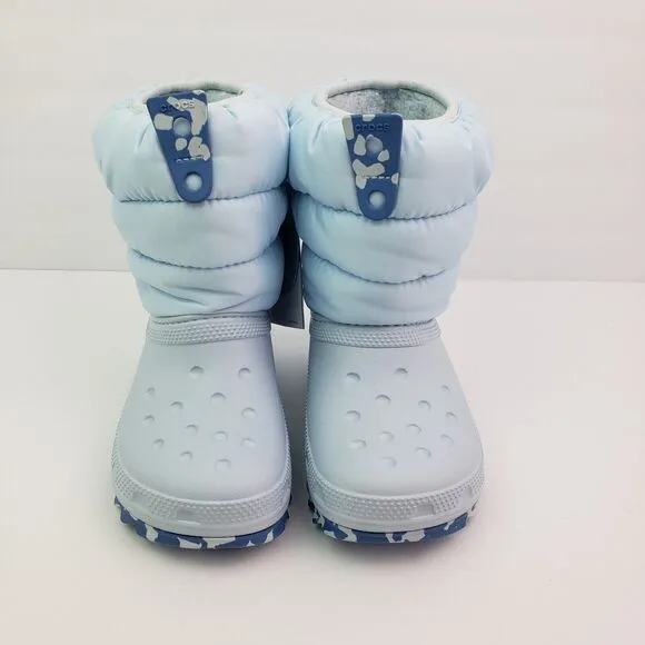 Crocs Classic Neo Puff Boot Toddler Size 11 Lt Blue Warm Winter Boot Shoes