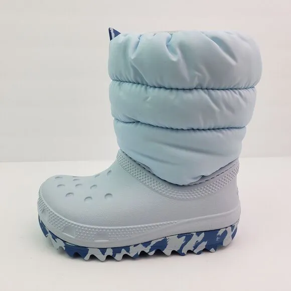 Crocs Classic Neo Puff Boot Toddler Size 11 Lt Blue Warm Winter Boot Shoes