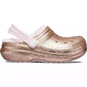 Crocs Kids Slippers Classic Girls Size 5 Glitter Lined Clogs Glitter Shoes Fairy
