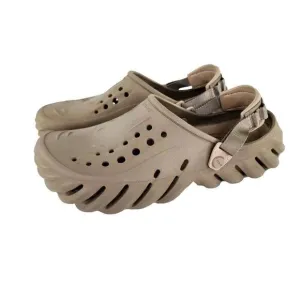 CROCS SALEHE BEMBURY POLLEX CLOG US 11 MEN'S TAN BROWN SLIP-ON SHOES