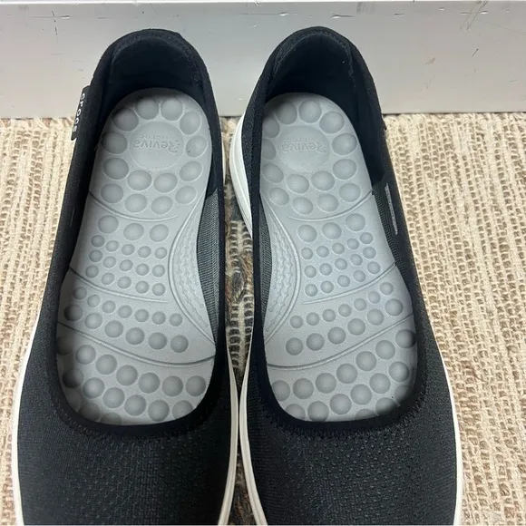 Crocs Shoes Womens 8 Black Reviva Flat Ballet Slip On Shoes Comfort 205880