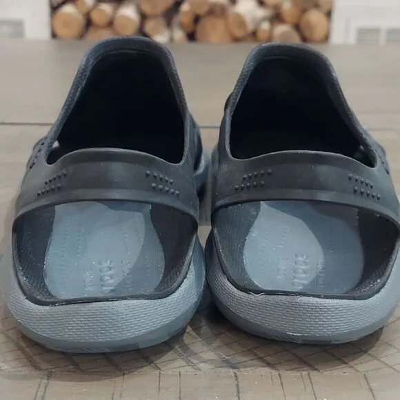 Crocs Swiftwater Sz 8 Mesh Wave Sandal Slate Gray Black Men’s Water Shoes