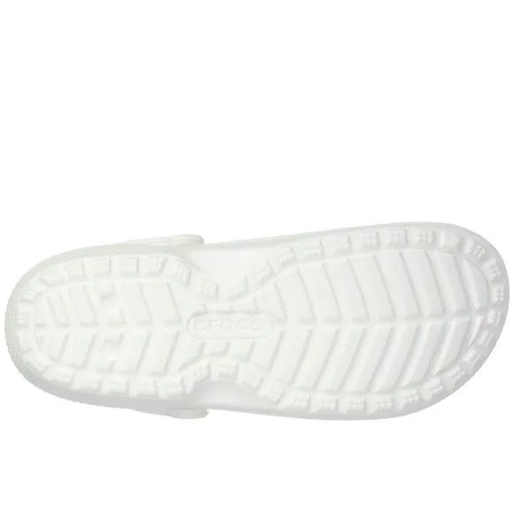 CROCS UNISEX-ADULT MEN'S AND WOMEN'S CLASSIC LINED CLOG, WHITE/GREY, 8 WOME