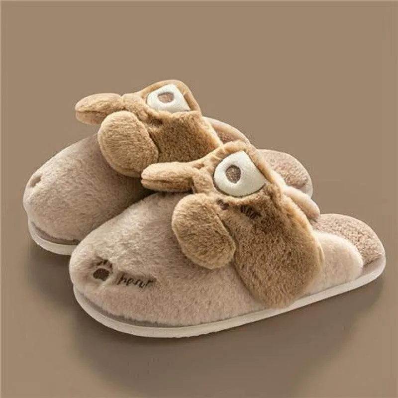 Cute Rabbit Couple Home Confinement Indoor Mute Warm Cotton Shoes