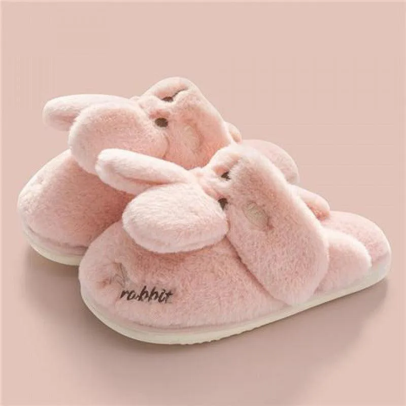 Cute Rabbit Couple Home Confinement Indoor Mute Warm Cotton Shoes