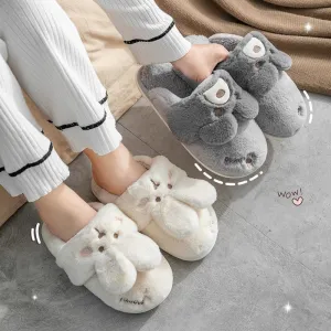 Cute Rabbit Couple Home Confinement Indoor Mute Warm Cotton Shoes