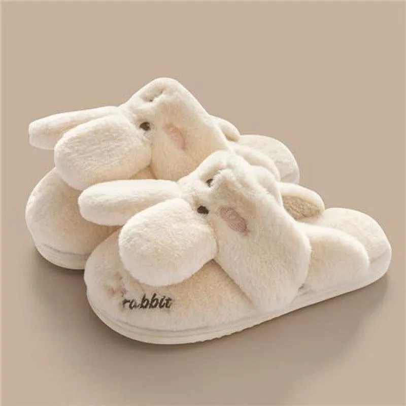 Cute Rabbit Couple Home Confinement Indoor Mute Warm Cotton Shoes