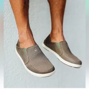 (D) Olukai Men's Lace-Up Mesh Shoes,‎ Size 14