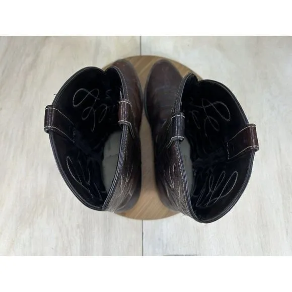 Dan Post Brown Leather Round Toe Cowboy Boots Mens Size 10.5 D